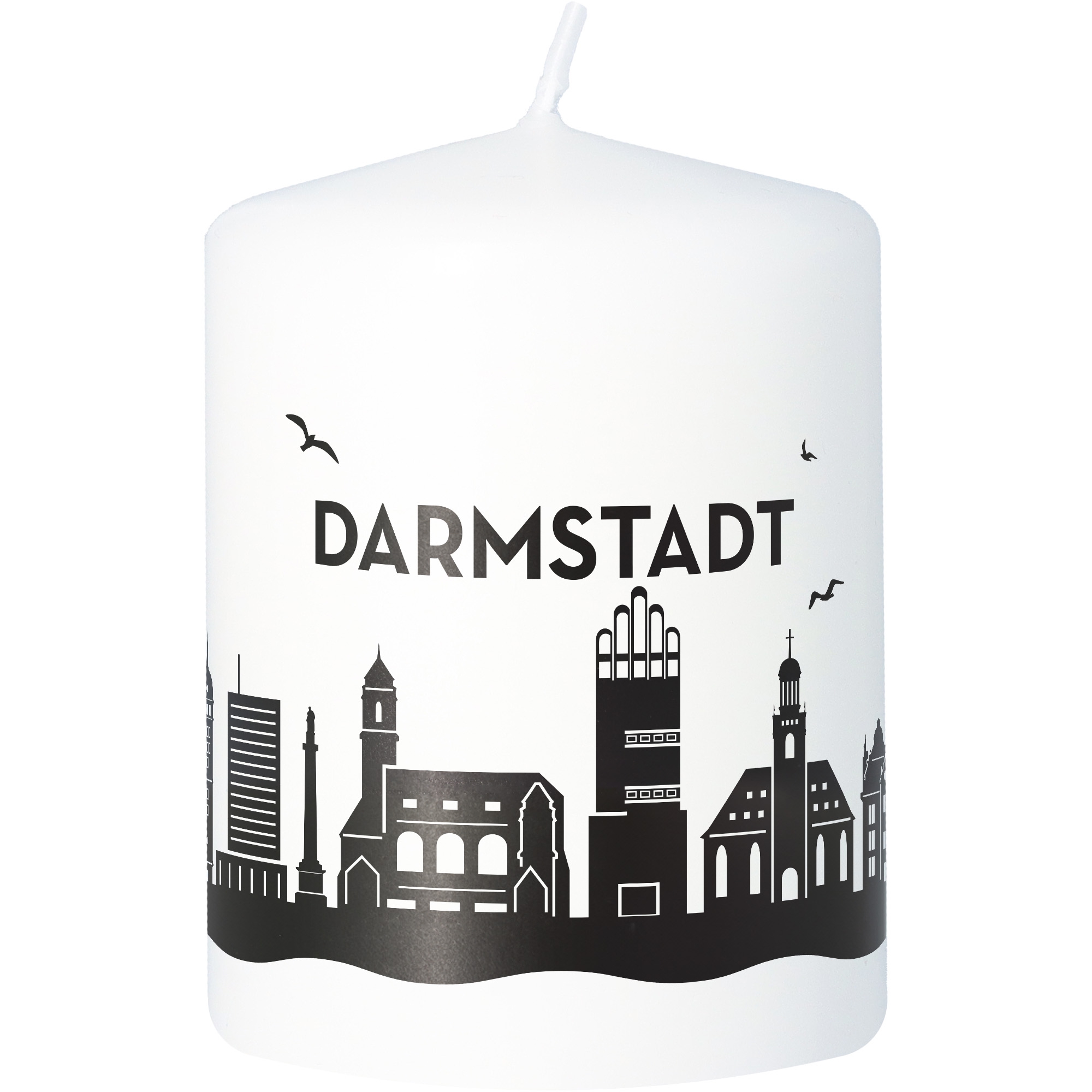 Stumpenkerze Skyline Darmstadt Stumpenkerze Skyline Darmstadt