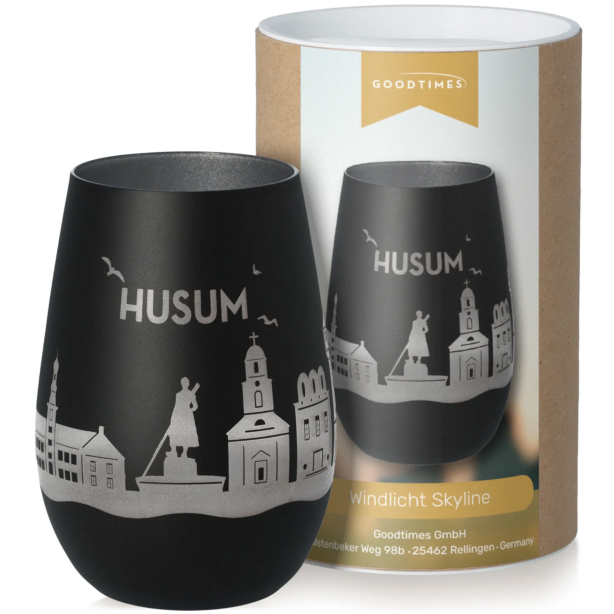 Windlicht Skyline Husum