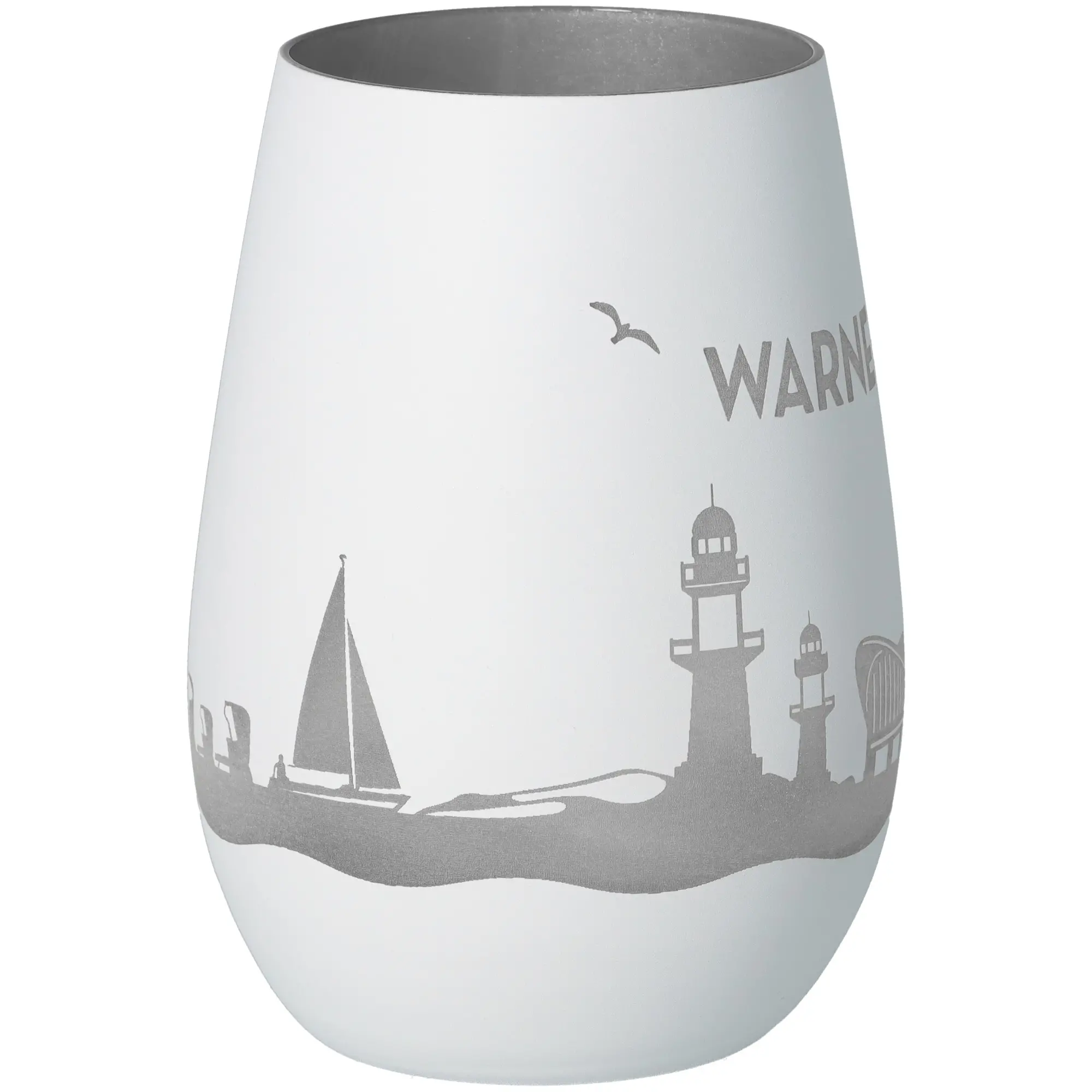 Windlicht Skyline Warnemünde Töpferei, Glas, Einmachglas