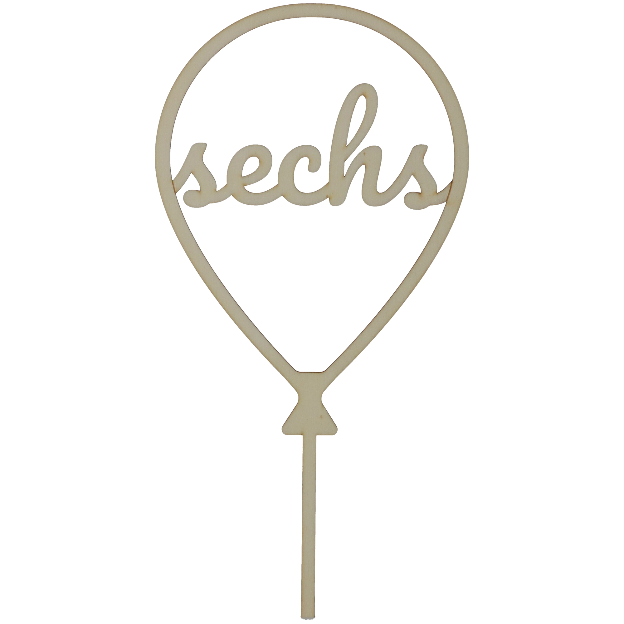 Cake Topper Ballon Zahl 6 Cake Topper Ballon Zahl 6