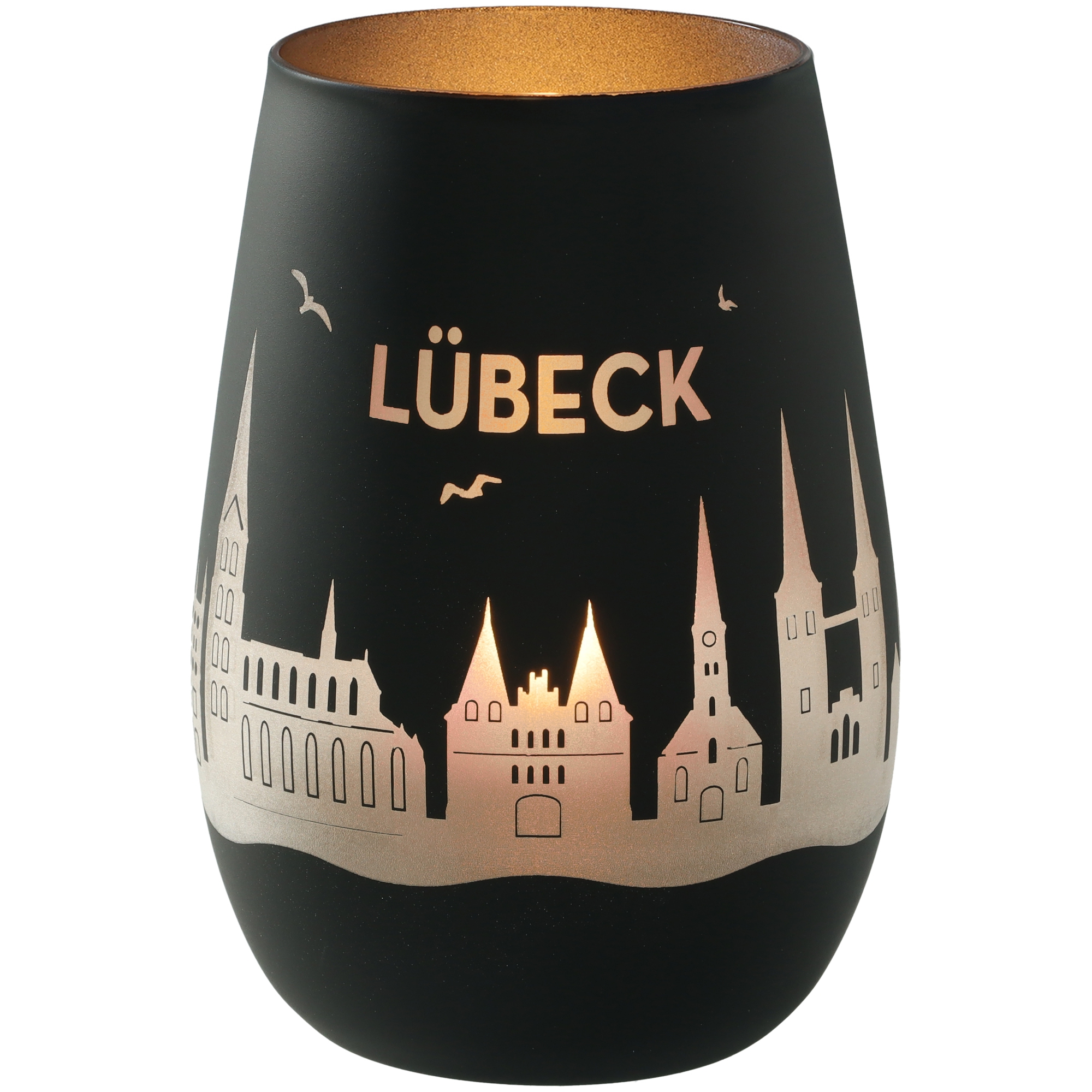 Windlicht Skyline Lübeck