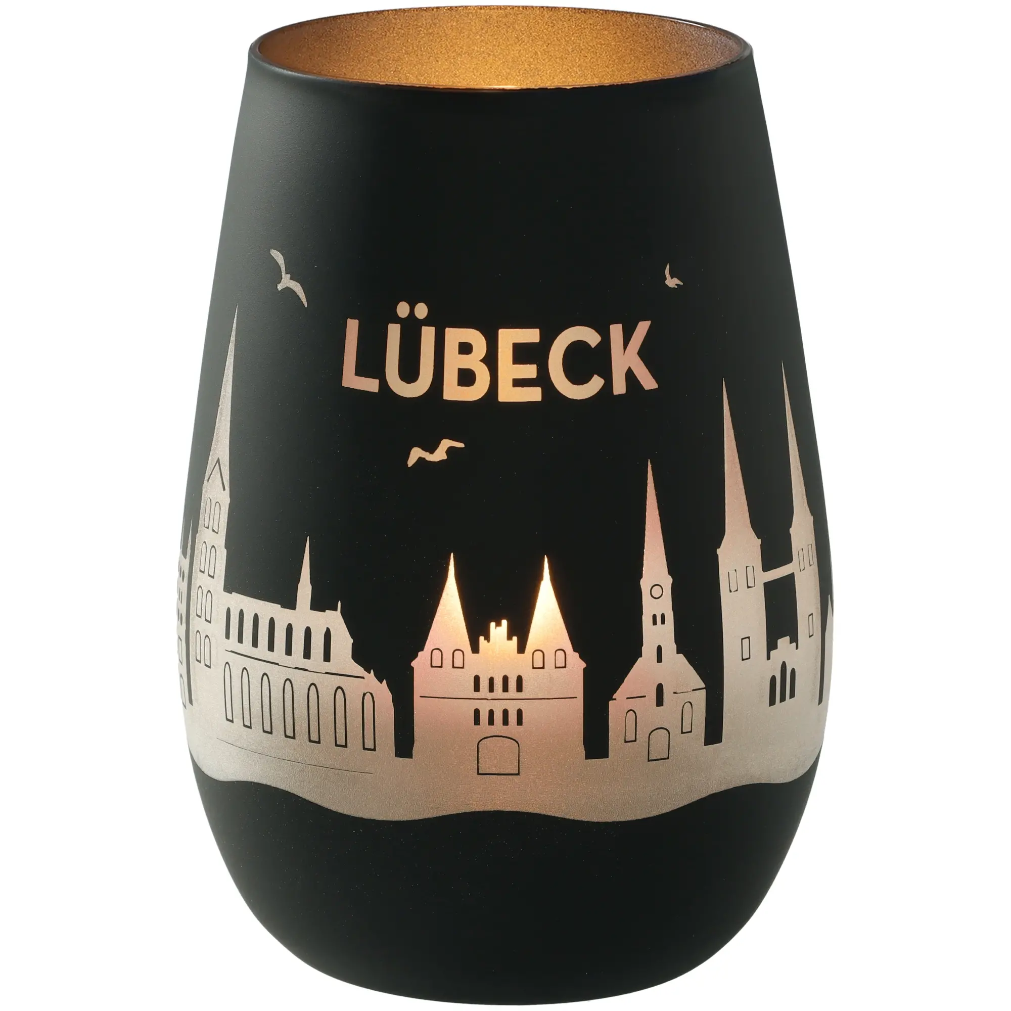 Windlicht Skyline Lübeck