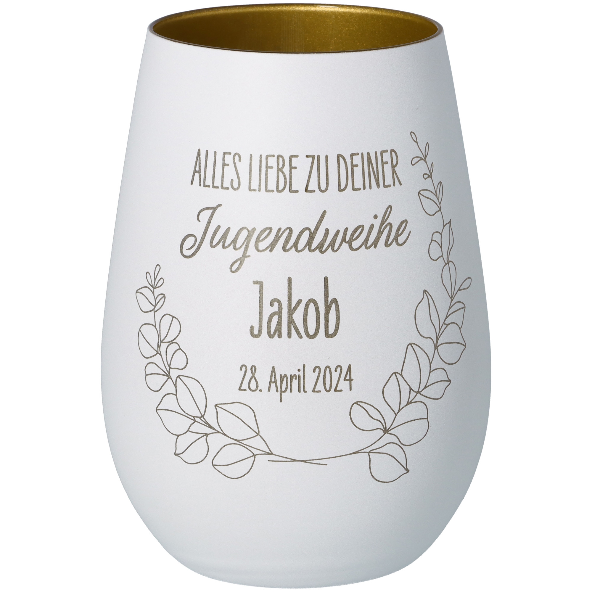 Windlicht "Jugendweihe" Krug, Töpferei, Vase, Glas, Porzellan