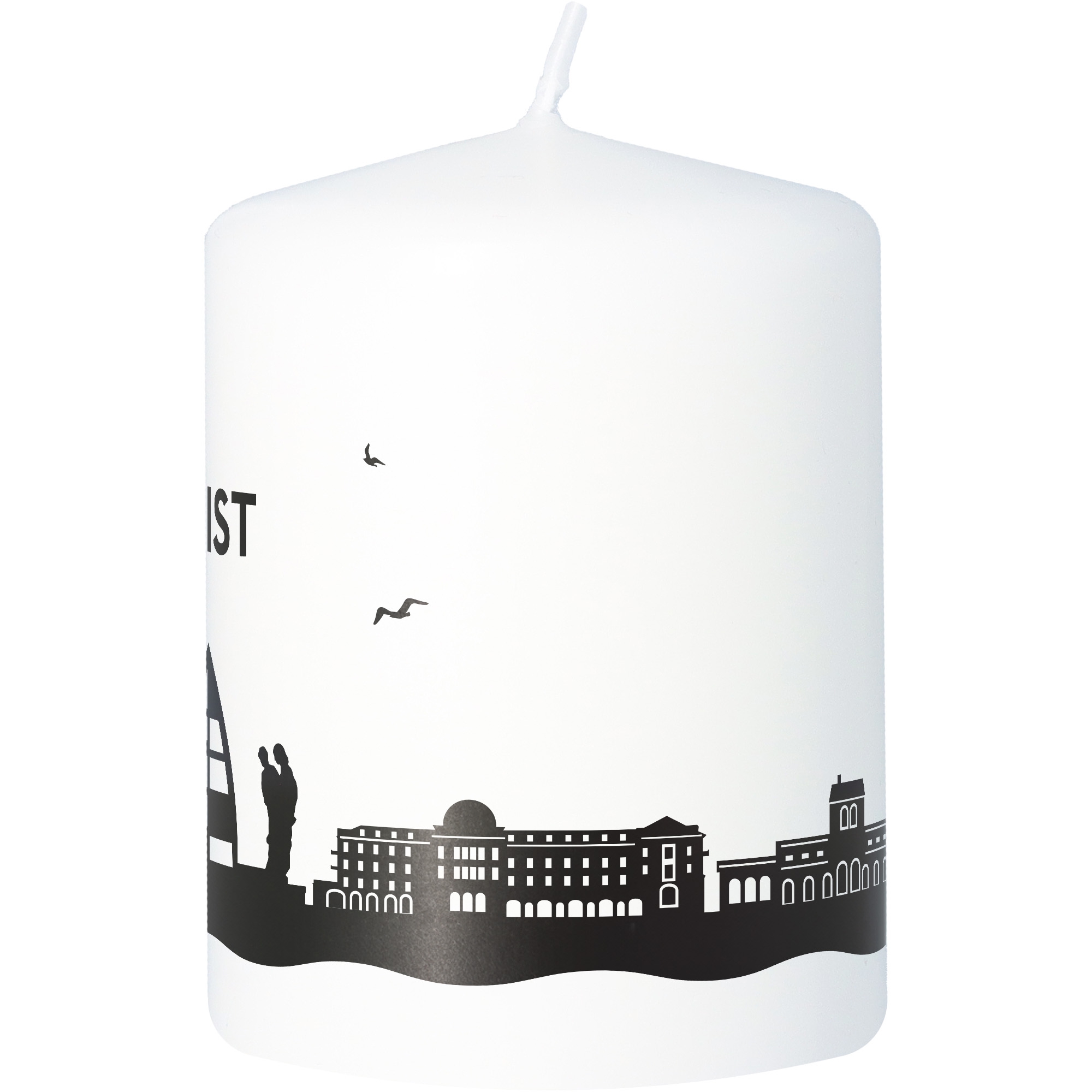 Stumpenkerze Skyline Juist Person, Kerze, Tier, Vogel