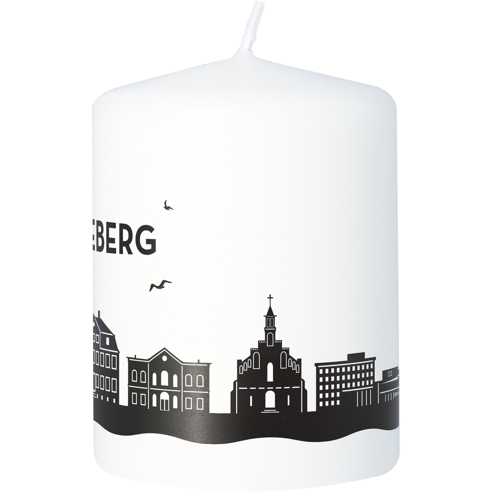 Stumpenkerze Skyline Pinneberg