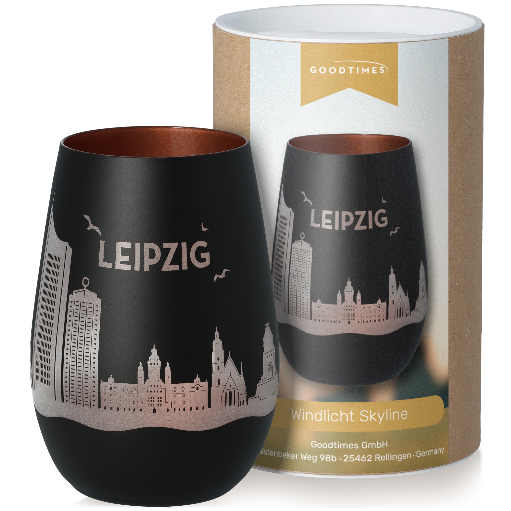 Windlicht Skyline Leipzig Töpferei, Krug
