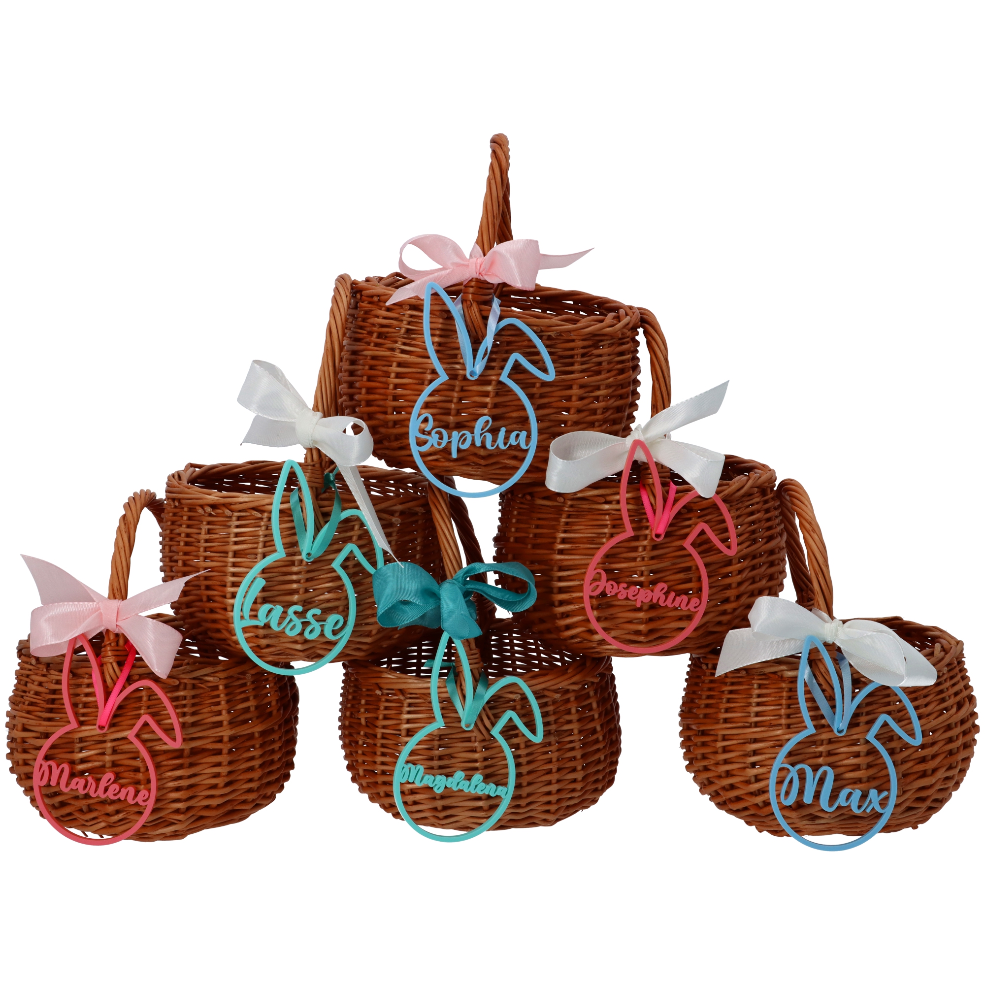 Osterkörbchen mit Hasenanhänger Osterkörbchen mit Hasenanhänger