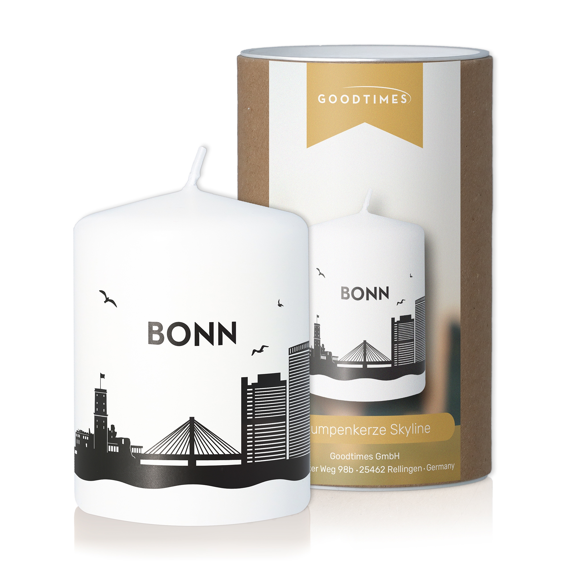 Stumpenkerze Skyline Bonn Stumpenkerze Skyline Bonn