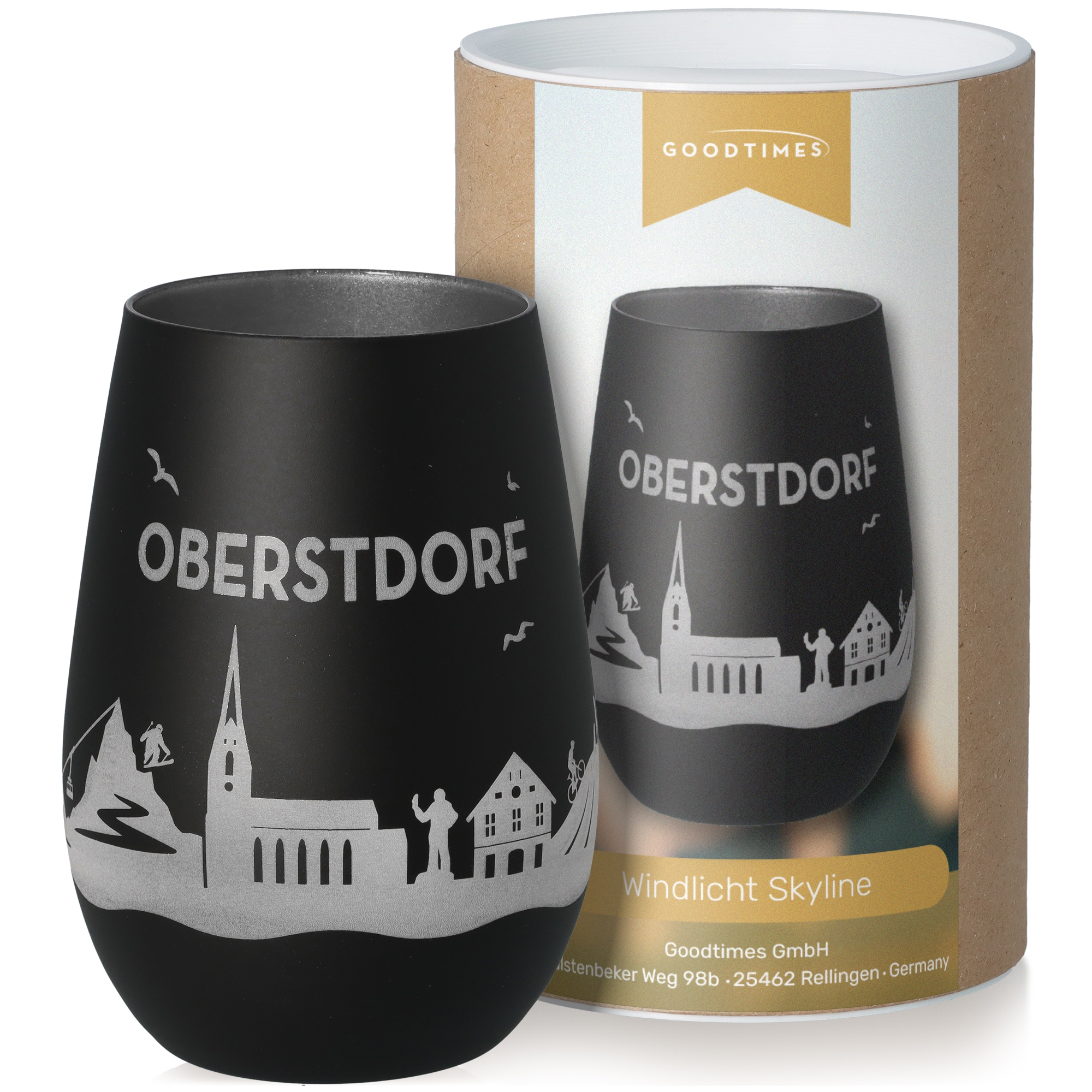 Windlicht Skyline Oberstdorf Krug, Töpferei