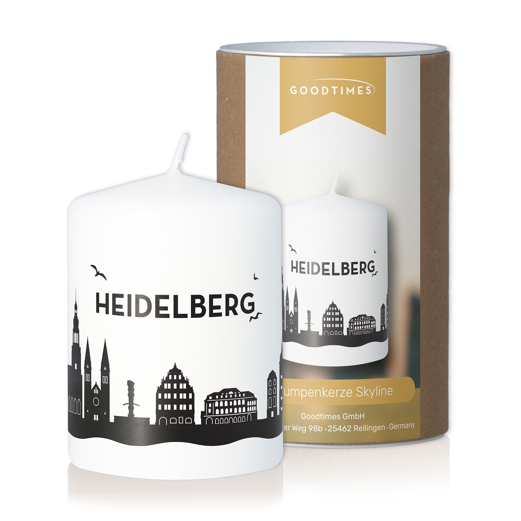 Stumpenkerze Skyline Heidelberg
