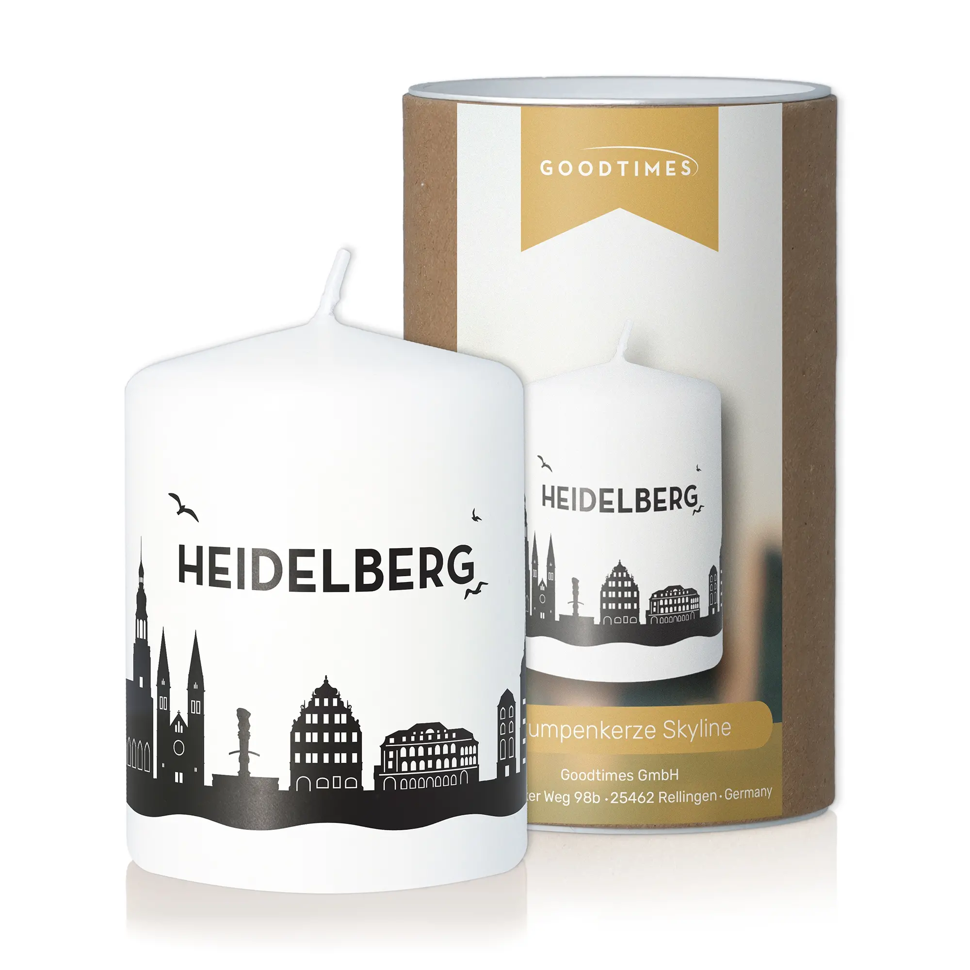 Stumpenkerze Skyline Heidelberg